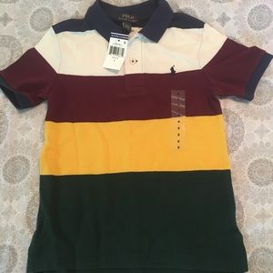 Boys Ralph Lauren Polo striped polo shirt NWT sz 5